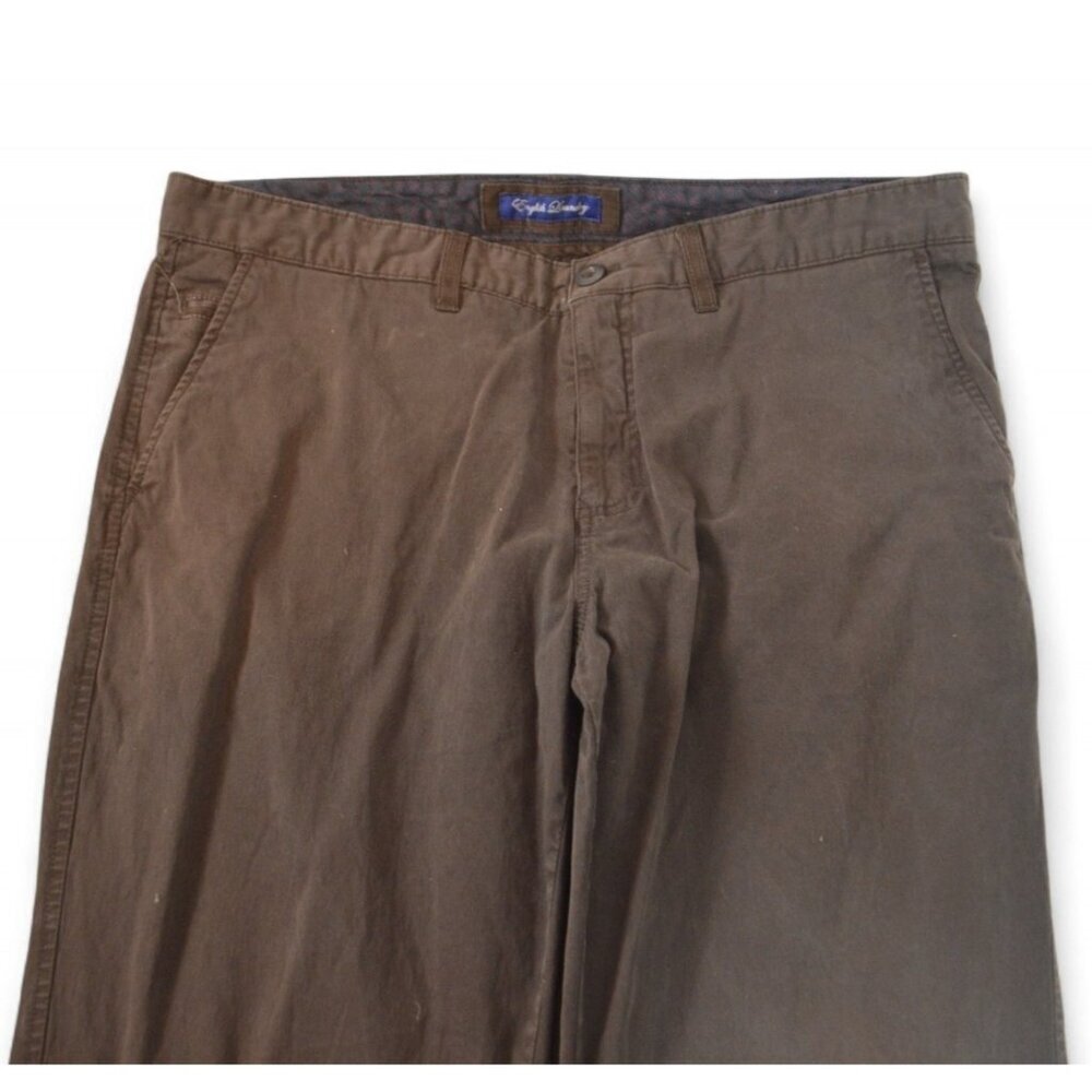 English Laundry Men’s Brown Chino Pants 36W x 32L Cotton Blend Casual Trousers